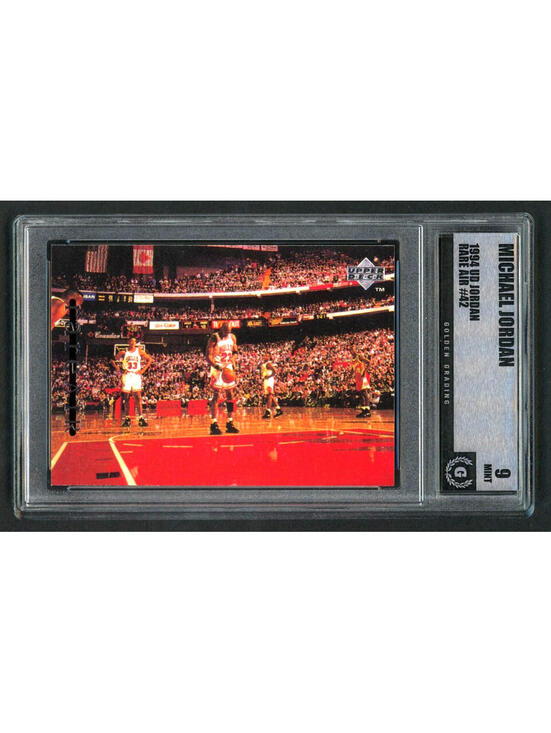 michael jordan rare air card upper deck 1994 #17 Jordan Iron Star Cards Rare Air: Michael on Michael